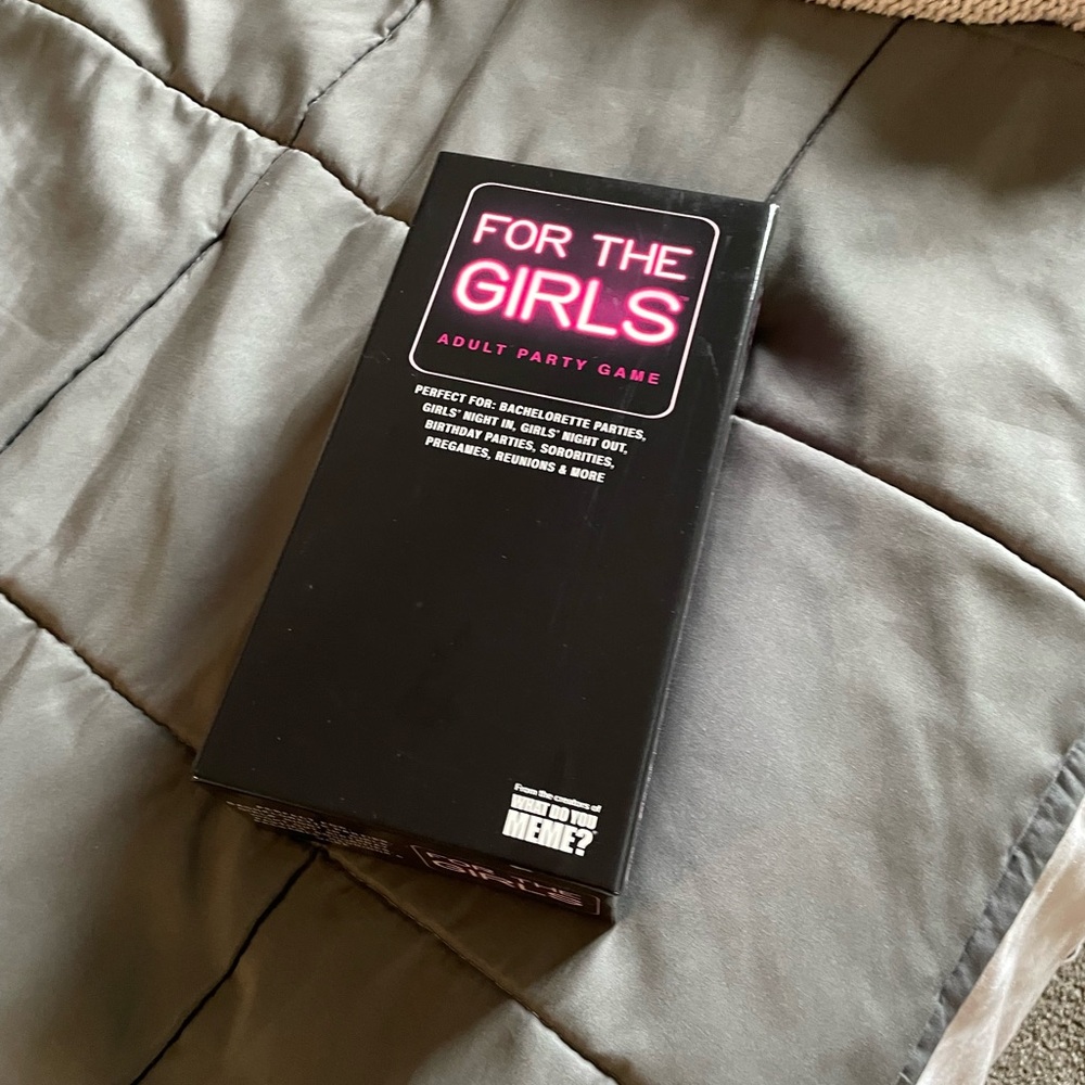 For The Girls Adult Party Game - Black with Pink Logo